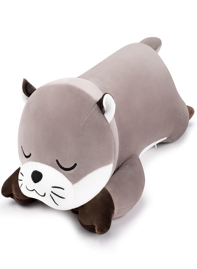 Auspicious beginning 30'' Giant Otter Plush Stuffed Animal- Otter Plush Pillow Plushies, Large Sleeping Body Pillow Plush Toy, Cute Hugging Stuffed Animal, Birthday Gifts for Kids Girls Boys - Image 1